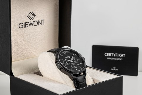 Giewont Zegarek Męski Giewont Chronograph Sapphire Czarny GW6310-A1