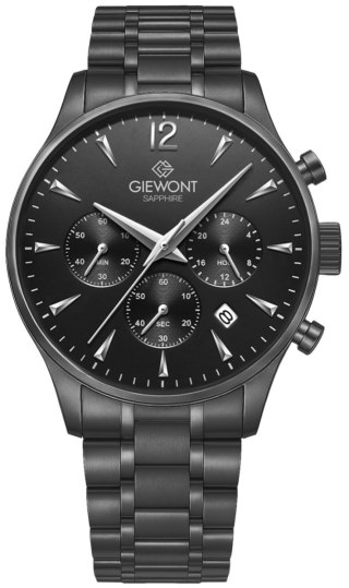 Giewont Zegarek Męski Giewont Chronograph Sapphire Czarny GW6310-B1