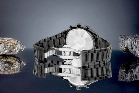 Giewont Zegarek Męski Giewont Chronograph Sapphire Czarny GW6310-B1