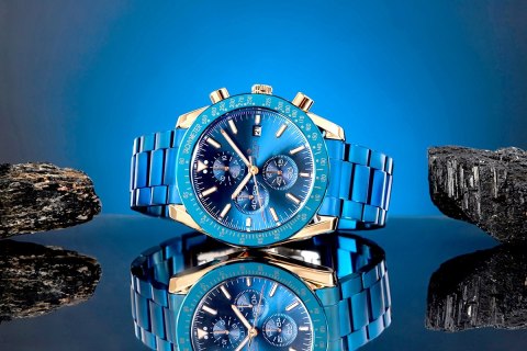 Giewont Zegarek Męski Giewont Chronograph Sapphire Niebiesko Miedziany GW8720-B5