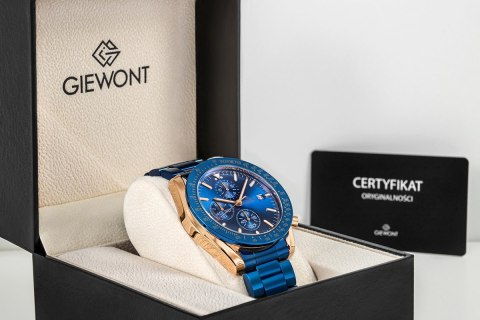 Giewont Zegarek Męski Giewont Chronograph Sapphire Niebiesko Miedziany GW8720-B5