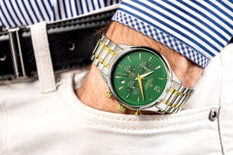 Giewont Zegarek Męski Giewont Chronograph Sapphire Zielony GW6310-B6