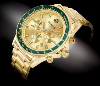 Giewont Zegarek Męski Giewont Chronograph Sapphire Złoto Zielony GW3520-B6