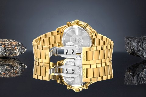 Giewont Zegarek Męski Giewont Chronograph Sapphire Złoto Zielony GW3520-B6