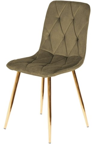 Lugano Krzesło tapicerowane BORGO VELVET BROWN GOLD