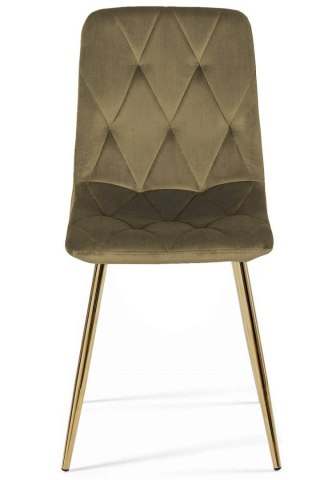 Lugano Krzesło tapicerowane BORGO VELVET BROWN GOLD