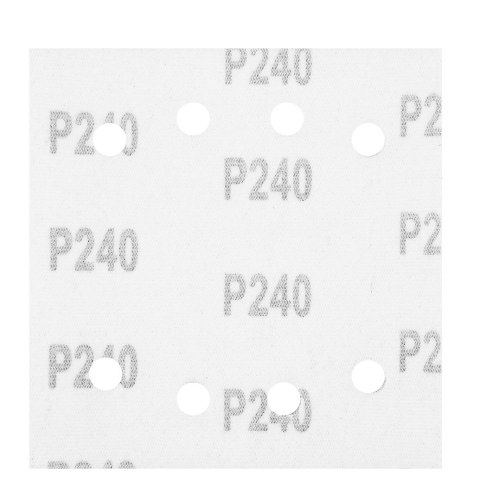 Papiery ścierne na rzep, kwadrat 113 x 113 mm, P240, 5 szt., z 8 otworami do 04-623