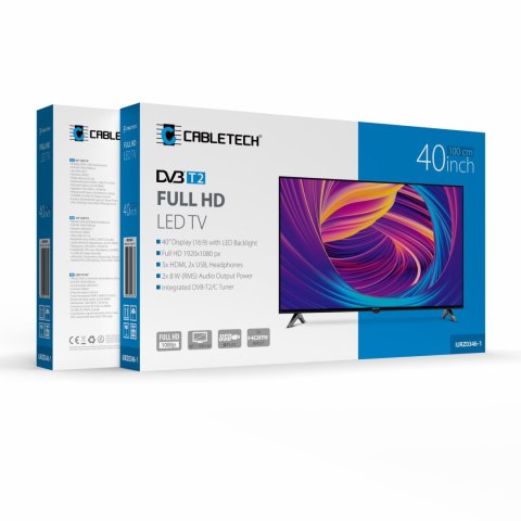 Telewizor Cabletech 40" FHD DVB-T2 H.265 HEVC
