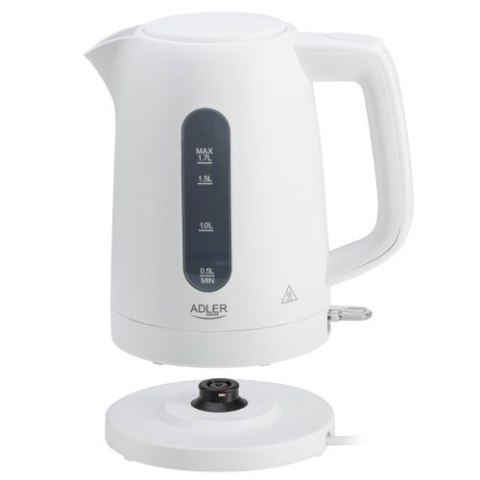 AD 1379w Czajnik elektryczny 1,7 l | strix | płaska grzałka | automatyczne wyłączanie | biały