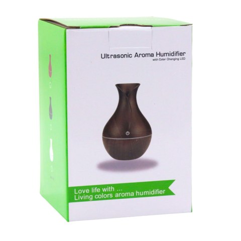 Nawilżacz Powietrza Dyfuzor Aromaterapia Imitacja Drewna 130ml