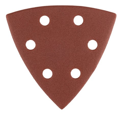 Papiery ścierne delta na rzep 93 x 93 mm, P100, 5 szt., z 6 otworami