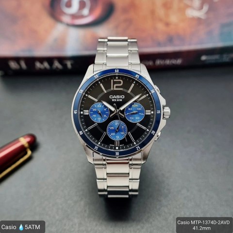 Casio ZEGAREK MĘSKI CASIO MTP-1374D-2AV (zd063c) + BOX