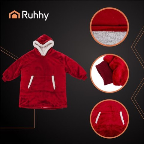 Bluza XXL - koc czerwony Ruhhy 26145
