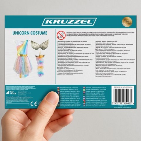 Strój jednorożca 3el. 110-116cm Kruzzel 26676