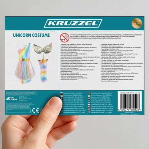 Strój jednorożca 3el. 122-128cm Kruzzel 26675