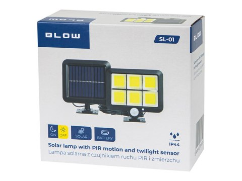 87-497# Lampa solarna z czujnikiem ruchu pir i zmierzchu sl-01 30w