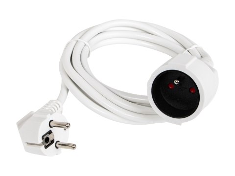 98-792# Przedłużacz sieciowy pr-160 1-gniazdo z uziemieniem 3m biały 3x1,5mm