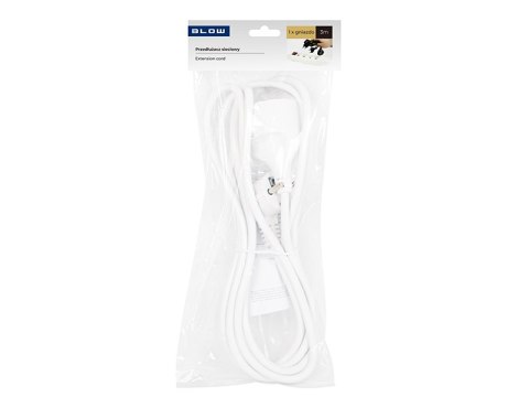 98-792# Przedłużacz sieciowy pr-160 1-gniazdo z uziemieniem 3m biały 3x1,5mm