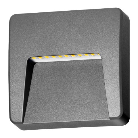 SLIGO LED 3W, lampa elewacyjna, 240lm, IP65, 4000K, kwadratowa, szara