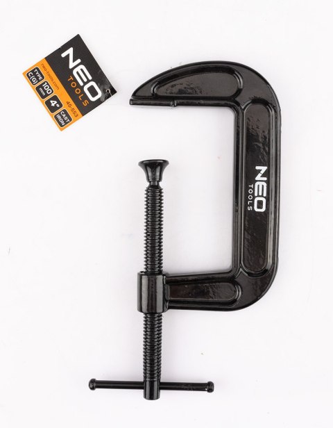 Ścisk stolarski (śrubowy), typ C (G), 100 mm (4"), żeliwny, waga 567g