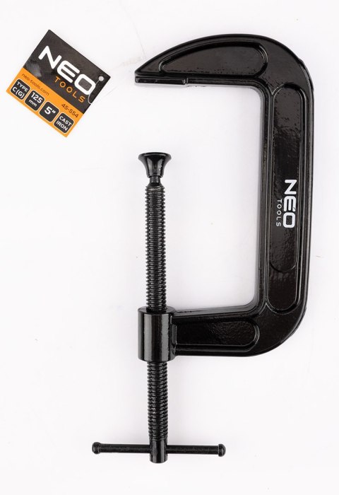 Ścisk stolarski (śrubowy), typ C (G), 125 mm (5"), żeliwny, waga 815g