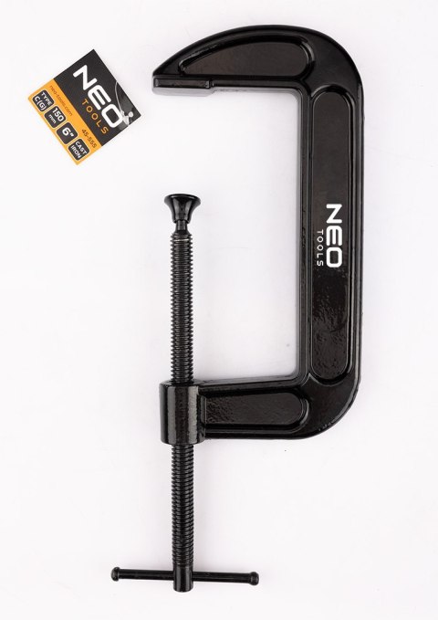 Ścisk stolarski (śrubowy), typ C (G), 150 mm (6"), żeliwny, waga 1146g