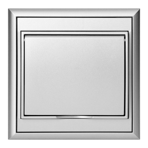 Gniazdo pojedyncze p/t 2P+Z, bryzgoszczelne z klapką Luna, 16A, 250V, PT-16LH, srebrny