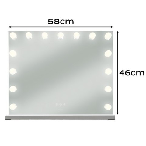 Lusterko kosmetyczne 58x46cm LED Soulima 26129