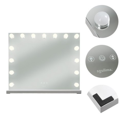 Lusterko kosmetyczne 58x46cm LED Soulima 26129