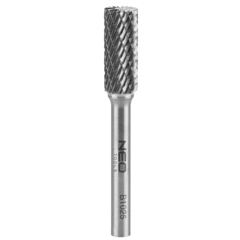 Frez do metalu HM, typ B (walcowy z ostrzami na górze), 10 x 25 mm, trzpień 6 x 45 mm