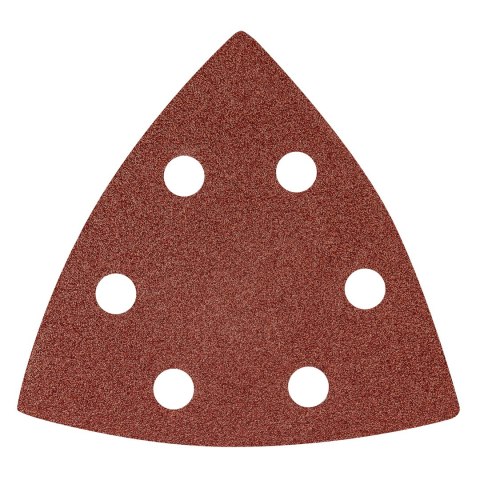 Papier ścierny delta na rzep 93 x 93 mm P80, 5 szt., z 6 otworami