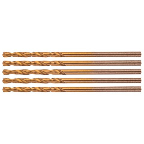 Wiertła do metalu HSS-TiN 1.5 mm, 5 szt.