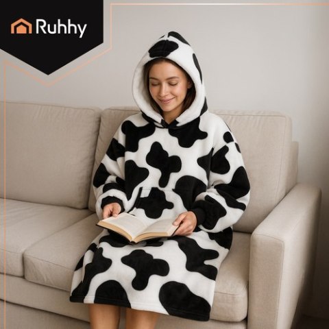 Bluza XXL - koc czarno-biały Ruhhy 26538