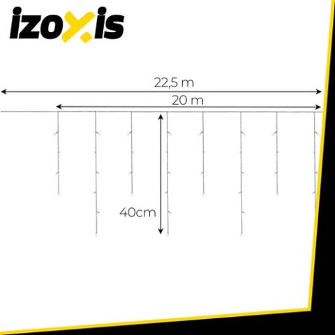Lampki zew. 500LED 22,5m ciepły biały Izoxis 23223