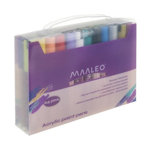 Markery akrylowe- zestaw 24szt. Maaleo 25790