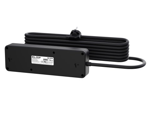 98-322# Przedłużacz sieciowy ps-450m 4-gniazda 2xusb+usb-c 5m czarny 3x1mm