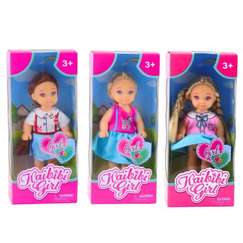 Mini Laleczka Kaibibi Długie Włosy Kolorowa Sukienka 12 cm Mix