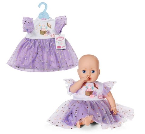 Baby born fioletowa sukienka tutu dla lalki 43 cm