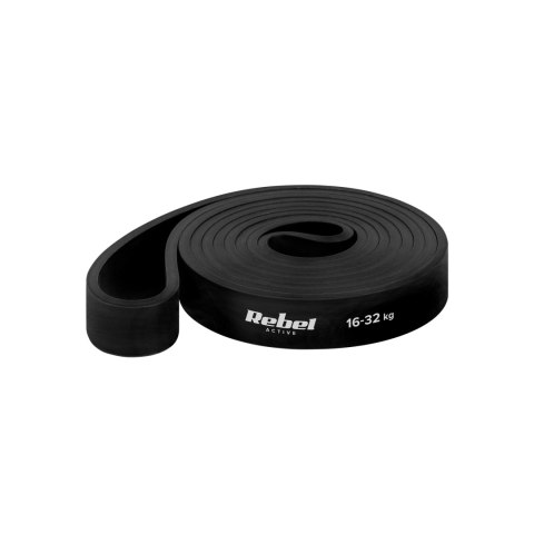 Guma do ćwiczeń TPE - Power Band PT-3, czarna 16-32 kg REBEL ACTIVE
