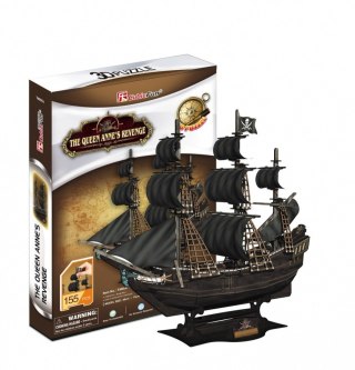 Puzzle 3d okręt piracki - zemsta królowej anny