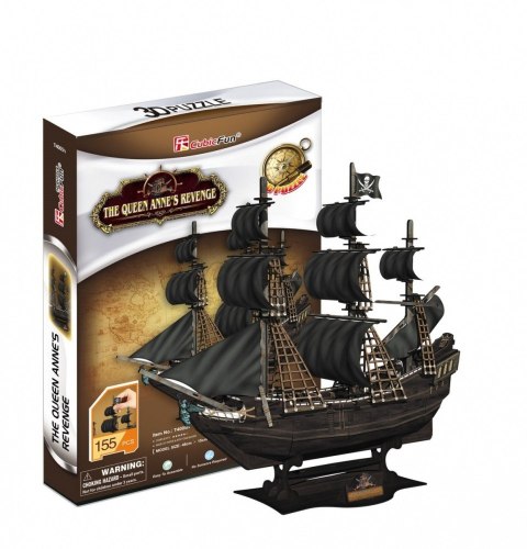 Puzzle 3d okręt piracki - zemsta królowej anny