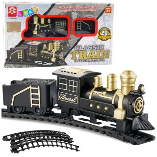 Klasyczny Pociąg Lokomotywa Wagon Towarowy Tory 53 x 48,5 cm