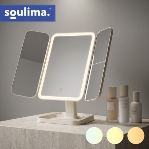 Lusterko kosmetyczne rozkładane LED Soulima 26952