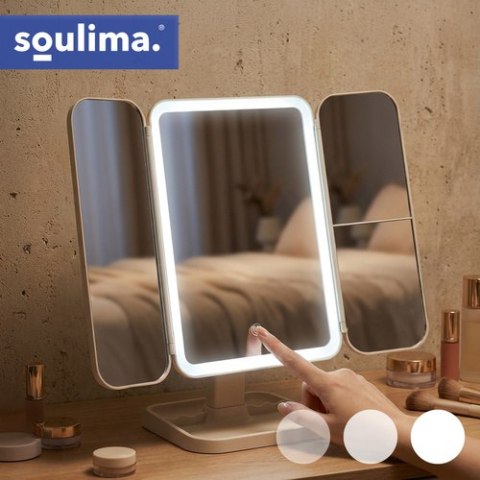 Lusterko kosmetyczne rozkładane LED Soulima 26952