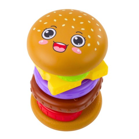 Układanka Piramida Hamburger Dla Dzieci Kolorowy 7 el.