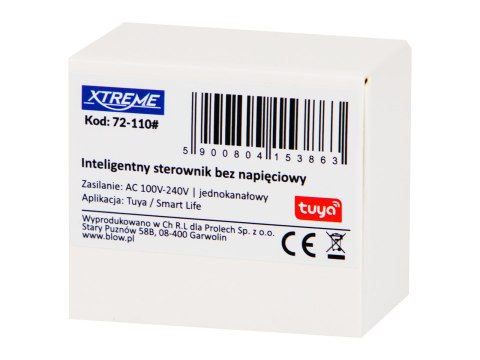 72-110# Inteligentny przekaźnik beznapięciowy wifi tuya xtreme