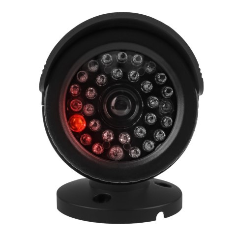 Atrapa kamery tubowej, diody IR LED, czarna, zasilanie 2xAA (brak w zestawie), ABS, IR1800 B
