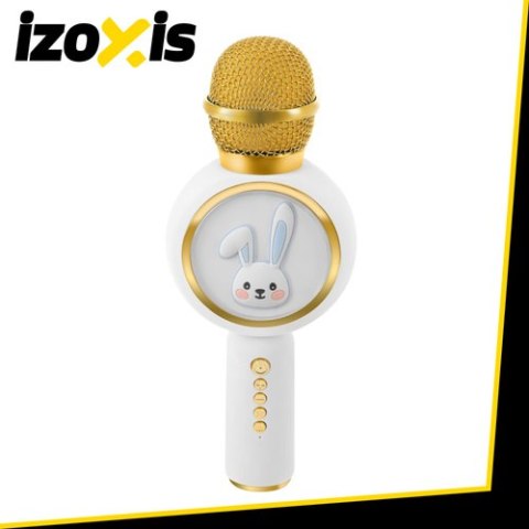 Mikrofon karaoke bezprzewodowy biały Izoxis 27047