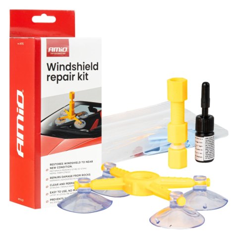 Zestaw do samodzielnej naprawy szyby przedniej ? aplikator z przyssawką diy amio-04792