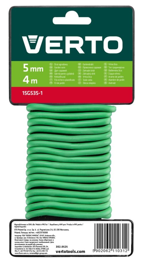 Drut ogrodowy 5 mm, 4 m